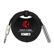 Kırlın AP-256PR/BK 3 Metre boyunda TRS Stereo- Dişi Stereo Uzatma Kablosu