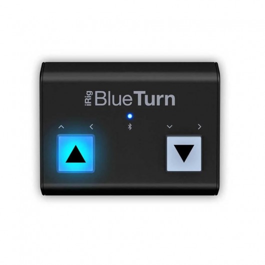 IK Multimedia iRig BlueTurn Işıklı Bluetooth Sayfa Değiştirme / Kaydırma Cihazı (iOS, Android & Mac)