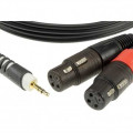 KLOTZ AY8 0300 TRS 3.5 mm - 2x XLR F Y PVC KLOTZ AY8 0300 TRS 3.5 mm - 2x XLR F Y PVC