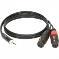 KLOTZ AY8 0300 TRS 3.5 mm - 2x XLR F Y PVC KLOTZ AY8 0300 TRS 3.5 mm - 2x XLR F Y PVC