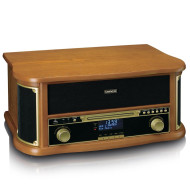 Lenco TCD-2571WD Ahşap Retro Bluetooth USB DAP FM Radyo CD Kaset Özellikli Pikap Plak Çalar