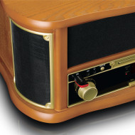 Lenco TCD-2571WD Ahşap Retro Bluetooth USB DAP FM Radyo CD Kaset Özellikli Pikap Plak Çalar