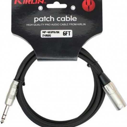 Kirlin MP-483PR-3M-BK 3 Metre XLR-TRS Stereo Kablo