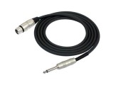 Kirlin MP-482PR-3M-BK 24AWG XLR F-1/4 Mono Plug Mikrofon Kablosu