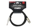 Kirlin MP-482PR-3M-BK 24AWG XLR F-1/4 Mono Plug Mikrofon Kablosu