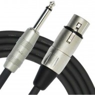 Kirlin MP-482PR-3M-BK 24AWG XLR F-1/4 Mono Plug Mikrofon Kablosu