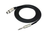 Kirlin MP-484PR-3M-BK 24AWG XLR F-1/4 TRS Stereo Plug Mikrofon Kablosu