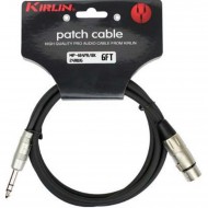 Kirlin MP-484PR-3M-BK 24AWG XLR F-1/4 TRS Stereo Plug Mikrofon Kablosu