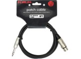 Kirlin MP-484PR-3M-BK 24AWG XLR F-1/4 TRS Stereo Plug Mikrofon Kablosu