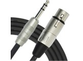 Kirlin MP-484PR-3M-BK 24AWG XLR F-1/4 TRS Stereo Plug Mikrofon Kablosu