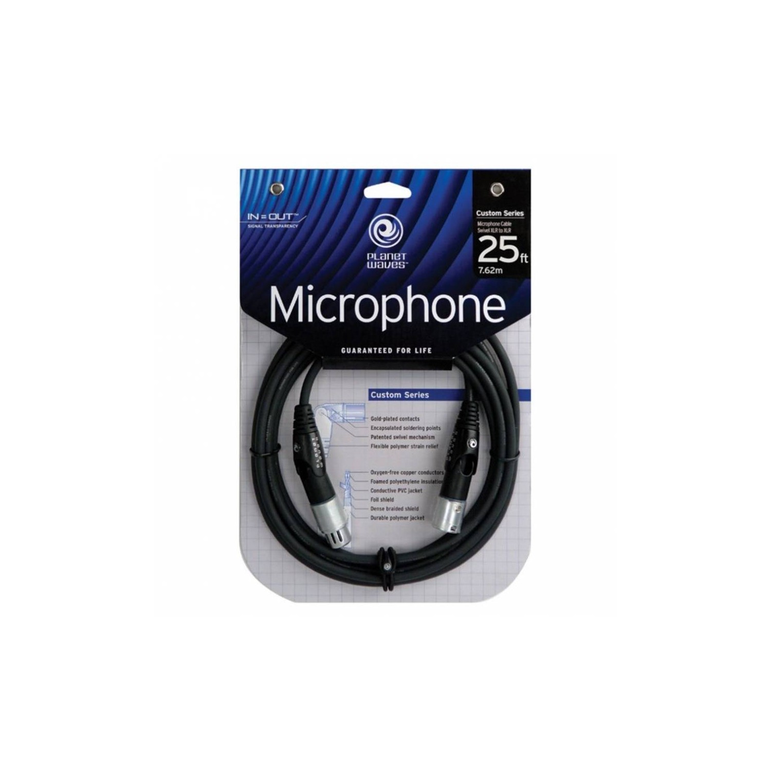 Planetwaves PWMS25 Oynar Başlıklı Xlr-Xlr Mikrofon Kablosu 25 Ft