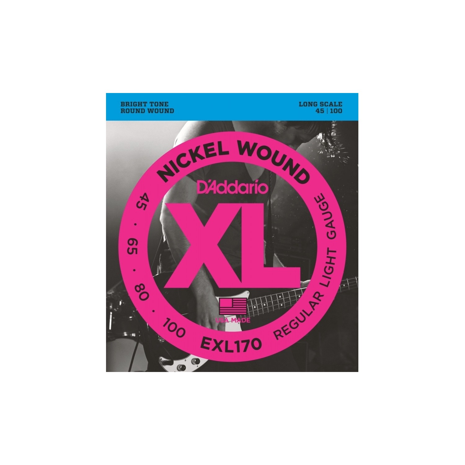 Daddario Exl170 Bas Gitar Seti 4 Tel 45-100 Long Scale Nickel
