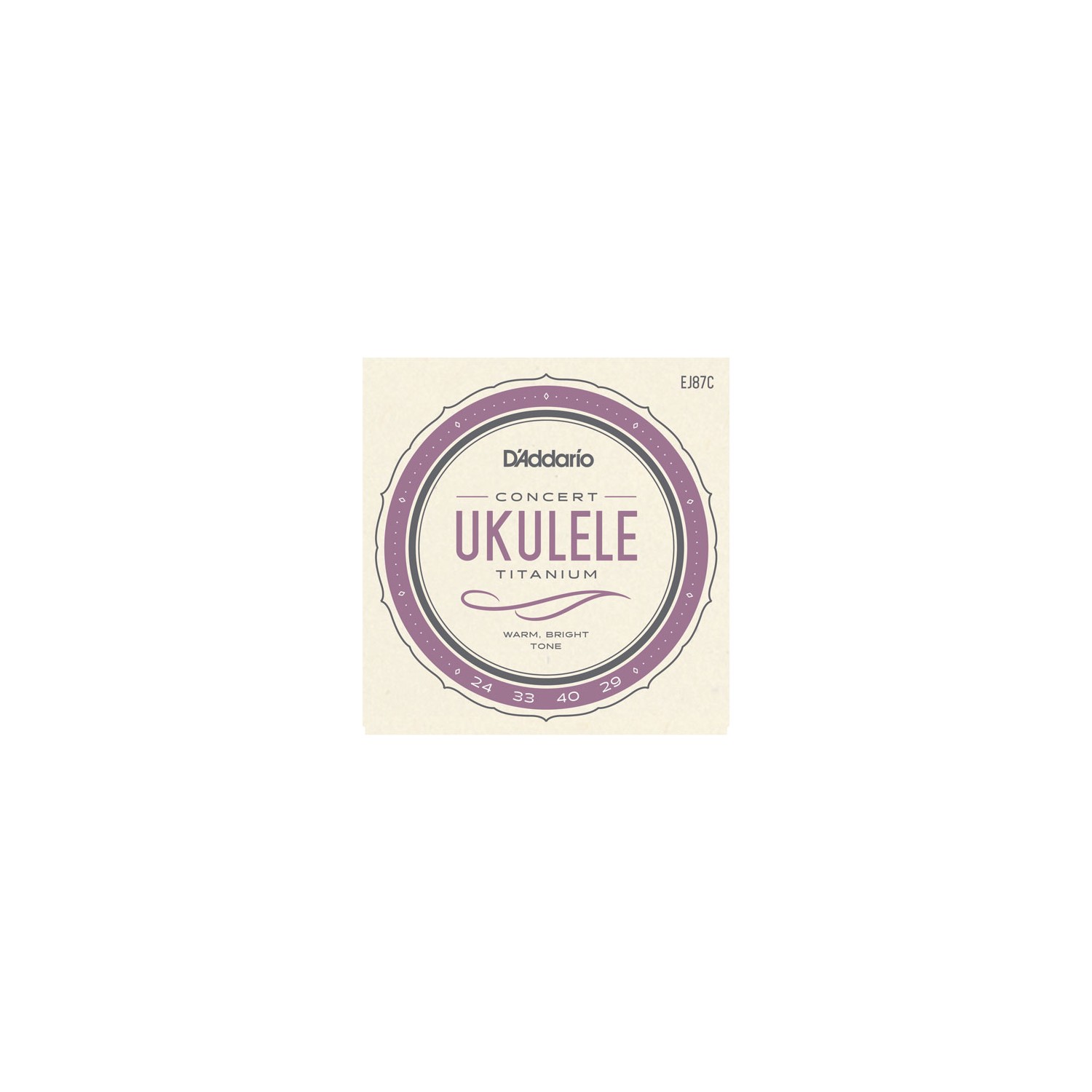 daddario concert titanium ukulele takım teli ej87c