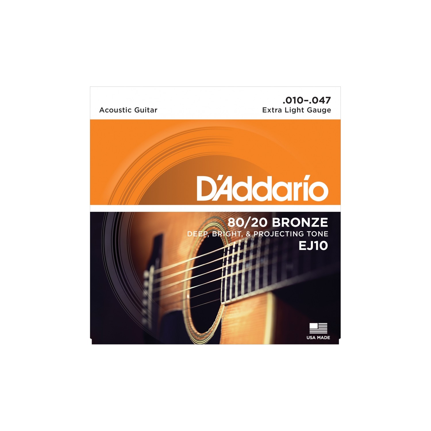 Daddario EJ10 Akustik Gitar Teli Takım Set