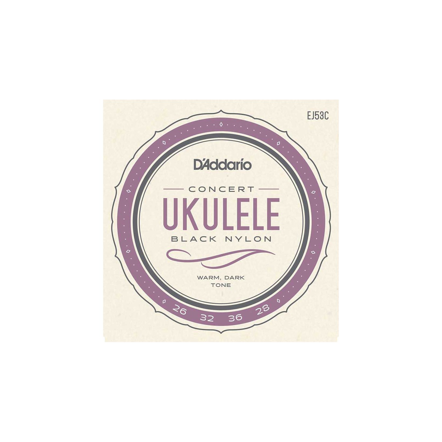 Daddario EJ53C Ukulele Takım Tel Concert Black Nylon
