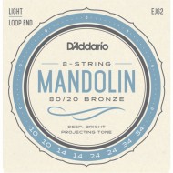 D'Addario EJ62 80/20 Bronze Mandolin Strings, Light Takım Tel - Mandolin Teli 10-34