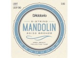 D'Addario EJ62 80/20 Bronze Mandolin Strings, Light Takım Tel - Mandolin Teli 10-34