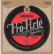 D'Addario EJ47 80/20 Bronze Pro-Arté Nylon, Normal Tension Takım Tel - Klasik Gitar Teli