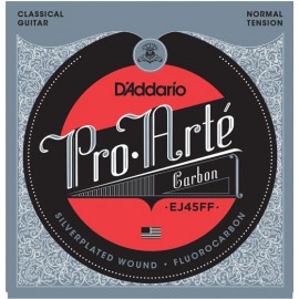 D'Addario EJ45FF Pro-Arté Carbon, Dynacore Basses, Normal Tension Takım Tel - Klasik Gitar Teli