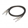 kirlin cable ap-405pr-06/bk - 6 feet - dual 1/4-inch to dual 1/4-inch patch cable 3 metre boyunda