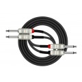 Kirlin cable AP-405pr-bk - dual 1/4-inch to dual 1/4-inch patch cable 1 metre