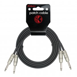 Kirlin cable AP-405pr-bk - dual 1/4-inch to dual 1/4-inch patch cable 1 metre