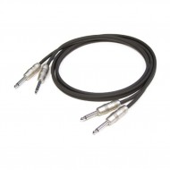 Kirlin cable AP-405pr-bk - dual 1/4-inch to dual 1/4-inch patch cable 1 metre