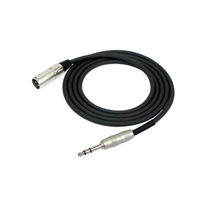 Kirlin MP-483PR-1M-BK 1 Metre XLR-TRS Stereo Kablo