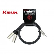 Kırlın Y-370PR/BK 3 Metre 2 x XLR Erkek- 1/8 Stereo Mini TRs Stereo Y-Patch Kablo