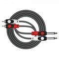 Kirlin Cable LGA-404 3M Dual Patch Cable 2x 1/4 ses kablosu