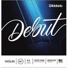 D'Addario, Violin Strings, Debut, 4/4 Medium -Set D310 4/4M Takım Keman Teli