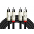 Kirlin AP-401PR-BK - 3 Metre RCA Ses Kablosu