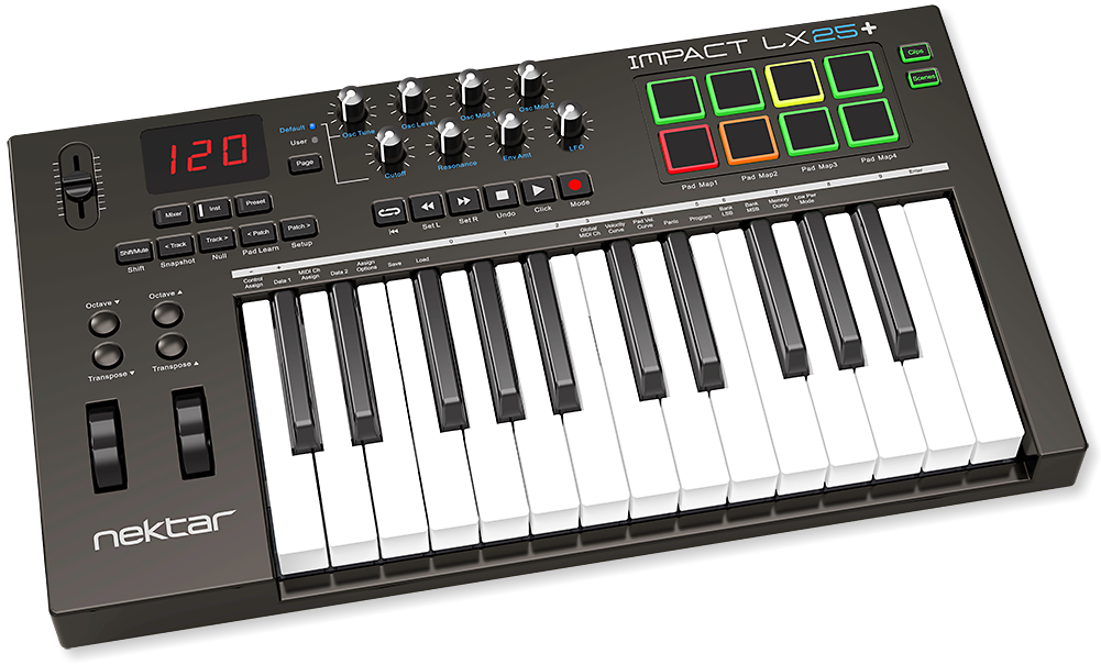 Nektar Impact LX 25 Plus USB Midi Controller Keyboard